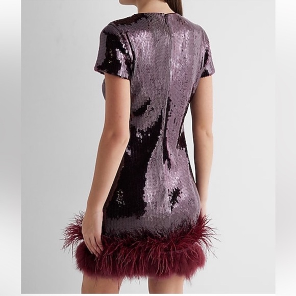 Express- Sequin feather dress - Picture 2 of 3
